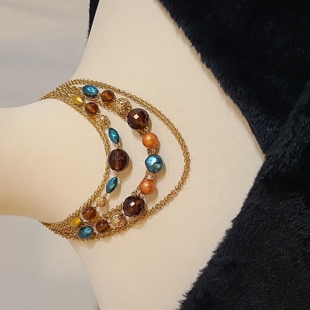Elegant Multicolor Layered Necklace